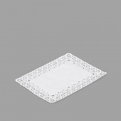 Naperon Papel Retangular Branco 18X25cm Pack 10