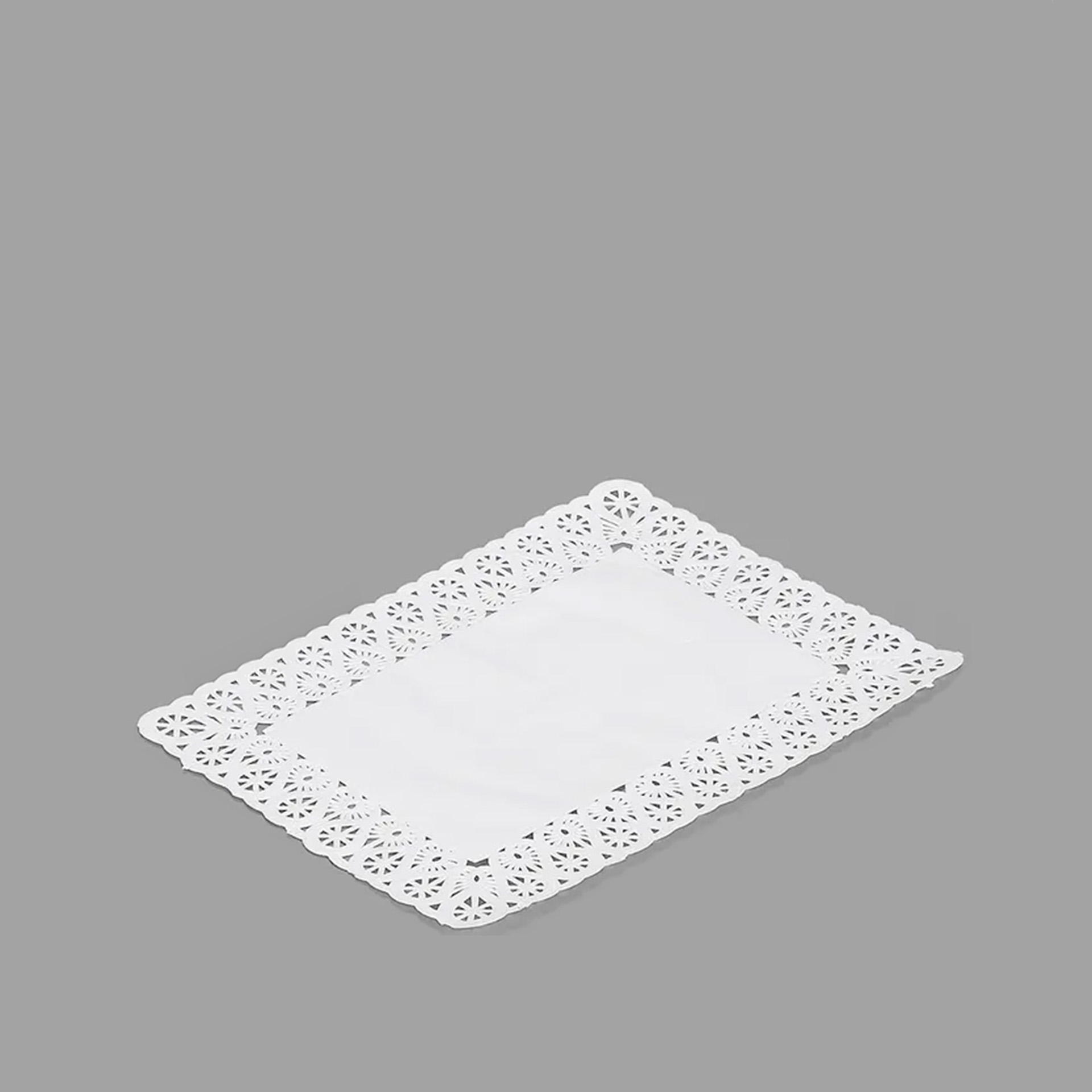 Naperon Papel Retangular Branco 18X25cm Pack 10