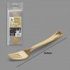 Garfo Plstico Reutilizvel Dourado 18.5cm Pack 6