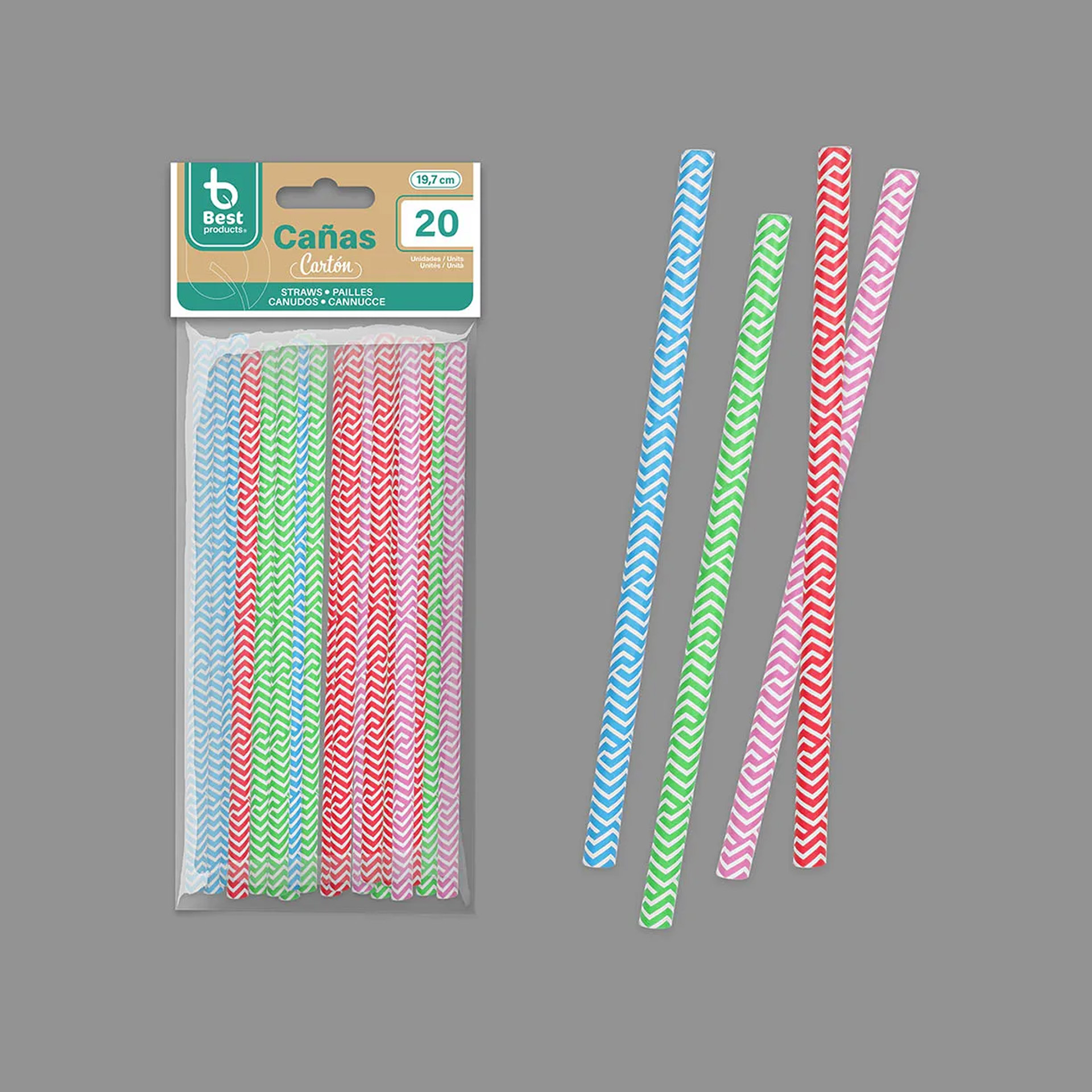 Palhinha Cartão Linhas 19.7X0.8cm Pack 20