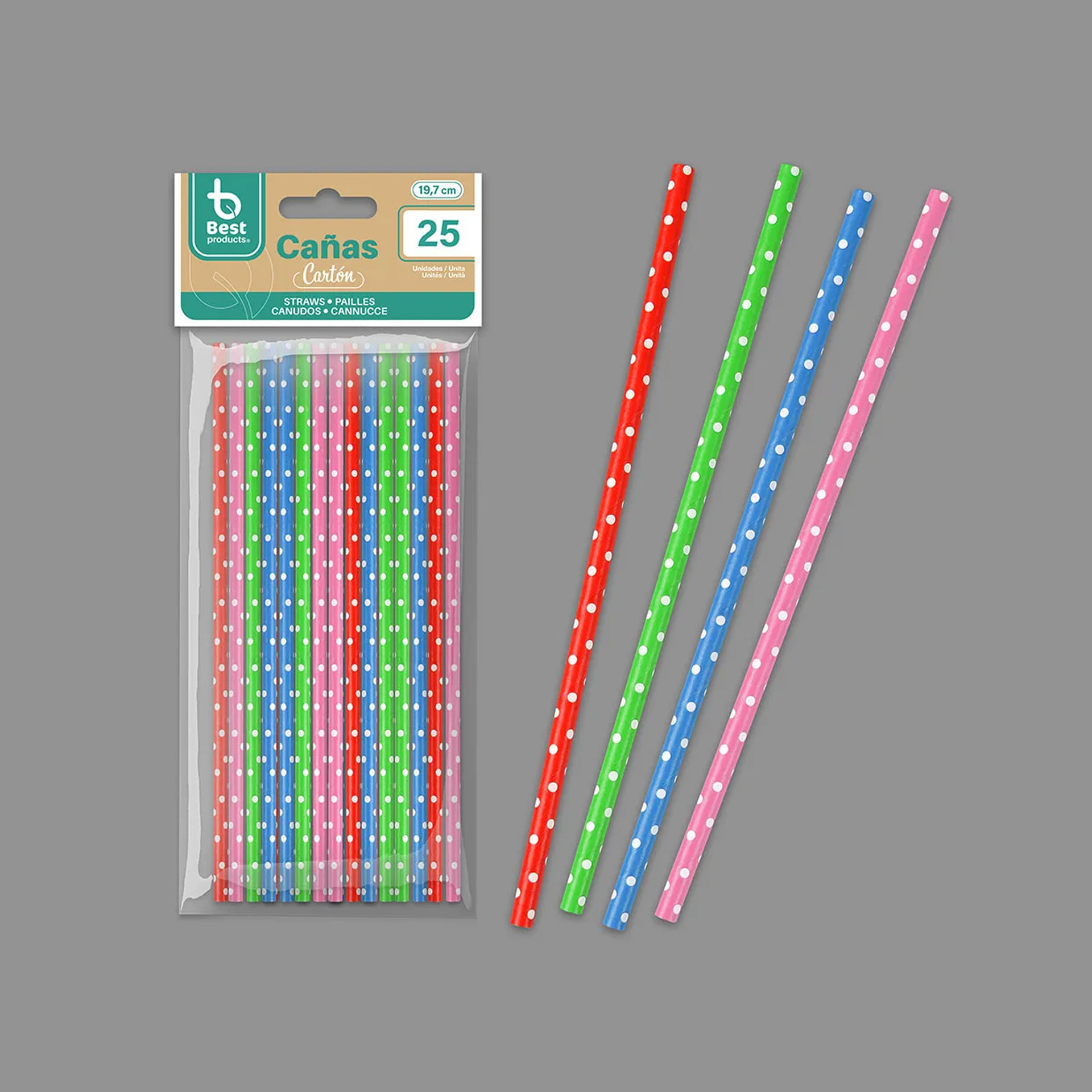 Palhinha Cartão Pintas 19.7X0.6cm Pack 25