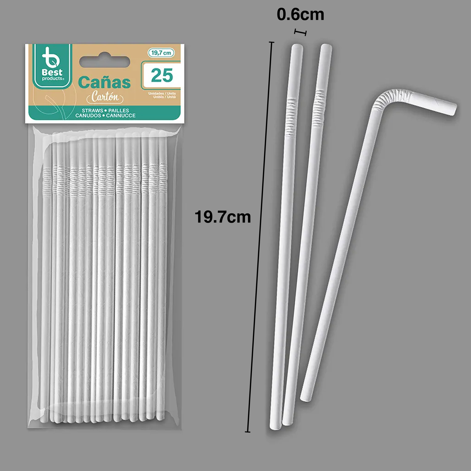 Palhinha Cartão Flexível Branco 19.7X0.6cm Pack 25