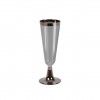 Copo Flute Plstico Reutilizvel Prateado 150ml 5.5X6X16.4cm Pack 3