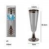 Copo Flute Plstico Reutilizvel Prateado 150ml 5.5X6X16.4cm Pack 3