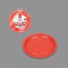 Prato Carto Vermelho 20cm Pack 10