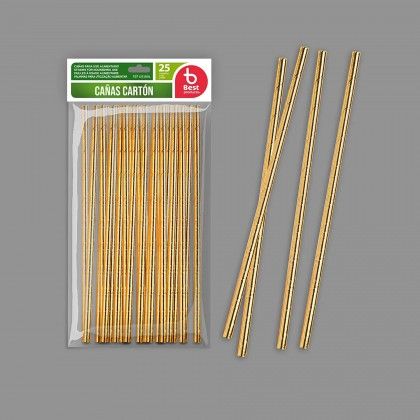 Palhinha Carto Dourado 19.7X0.6cm Pack 25