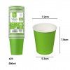 Copo Carto Verde 200ml 7.2X5.3X7.9cm Pack 24