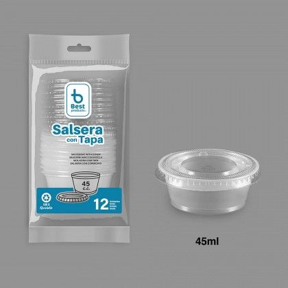 Molheira Plstica com Tampa 45ml Pack 12