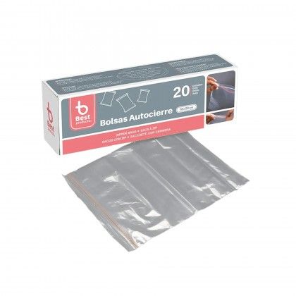 Saco com Fecho Plstico 18X20cm Pack 20