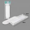 Naperon Papel com Bandeja Oval Branco 10X36cm Pack 2
