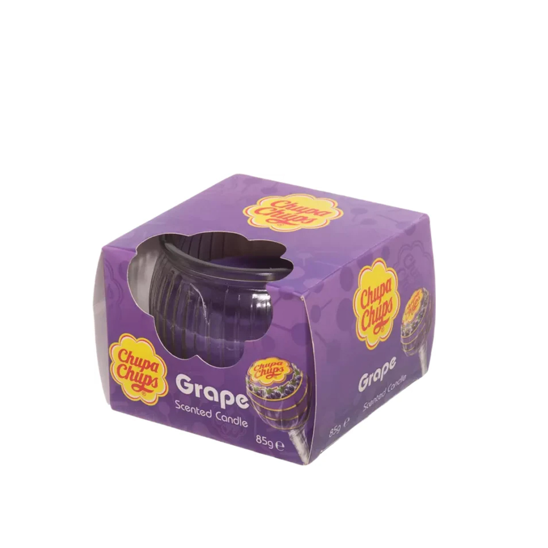 Vela Vidro Chupa Chups Uva 20 Horas 85gr 7X6cm