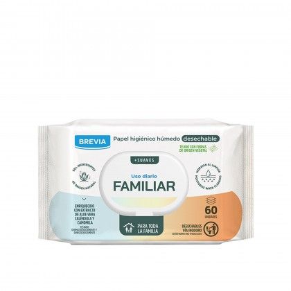 Toalhitas Papel Higiénico Húmido Uso Diário Pack 60 Toalhitas Papel Higiénico Húmido Uso Diário Pack 60