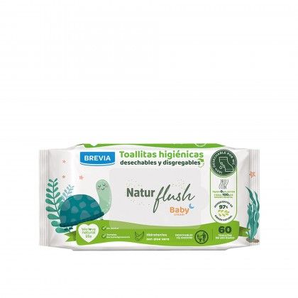 Toalhitas Beb� Babycream Naturflush Pack 60