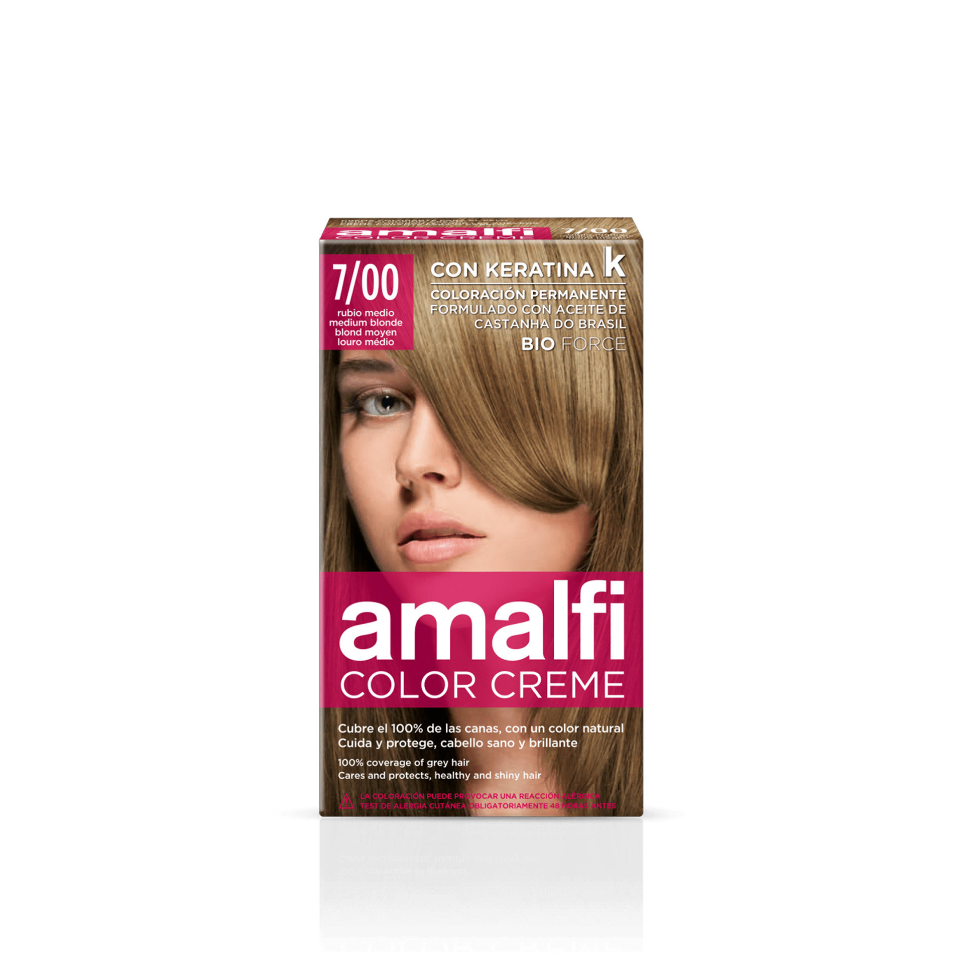 Tinta Cabelo Amalfi Loiro Médio 7/00 50ml