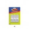Cabide Adesivo Plstico Branco Pack 3