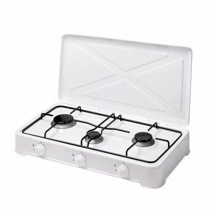 Fogo Gs Porttil Esmalte 3 Bocas Branco 61X35X12cm