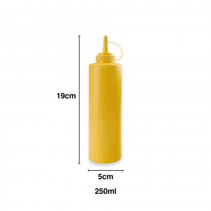 Frasco Molhos Plstico com Tampa 250ml 5X19cm