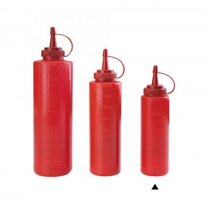 Frasco Molhos Plstico com Tampa 250ml 5X19cm