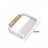 Cortador Batatas Madeira / Inox Ondulado 18.5cm