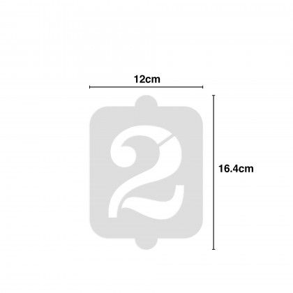 Molde Número para Bolo N.2 12X16.4cm Molde Número para Bolo N.2 12X16.4cm