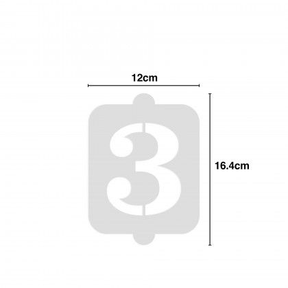 Molde Número para Bolo N.3 12X16.4cm Molde Número para Bolo N.3 12X16.4cm