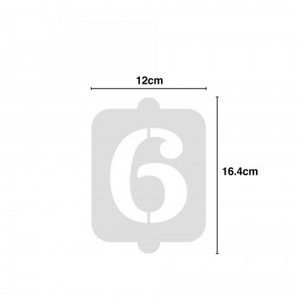 Molde Número para Bolo N.6 12X16.4cm Molde Número para Bolo N.6 12X16.4cm