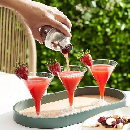 Copo Cocktail Plstico Reutilizvel 215ml Pack 4