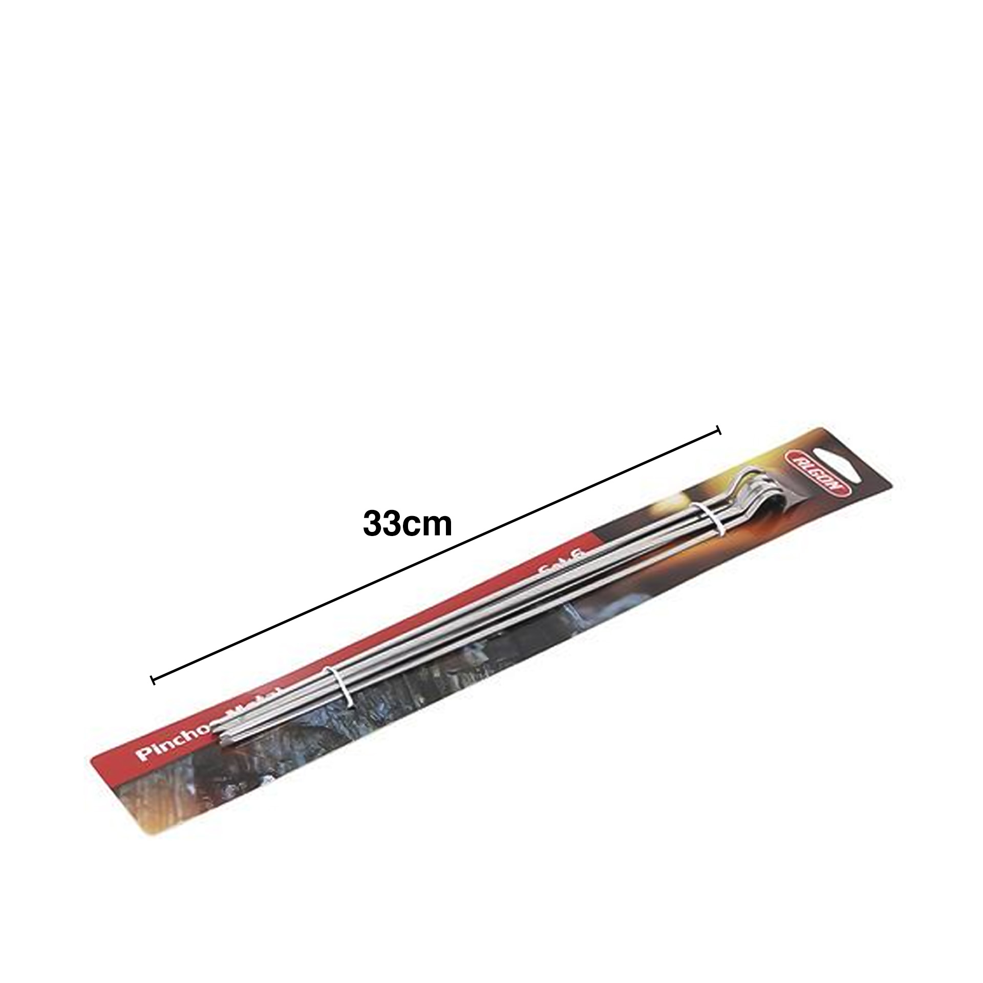 Espeto Churrasco Metal 33cmx4mm Pack 6