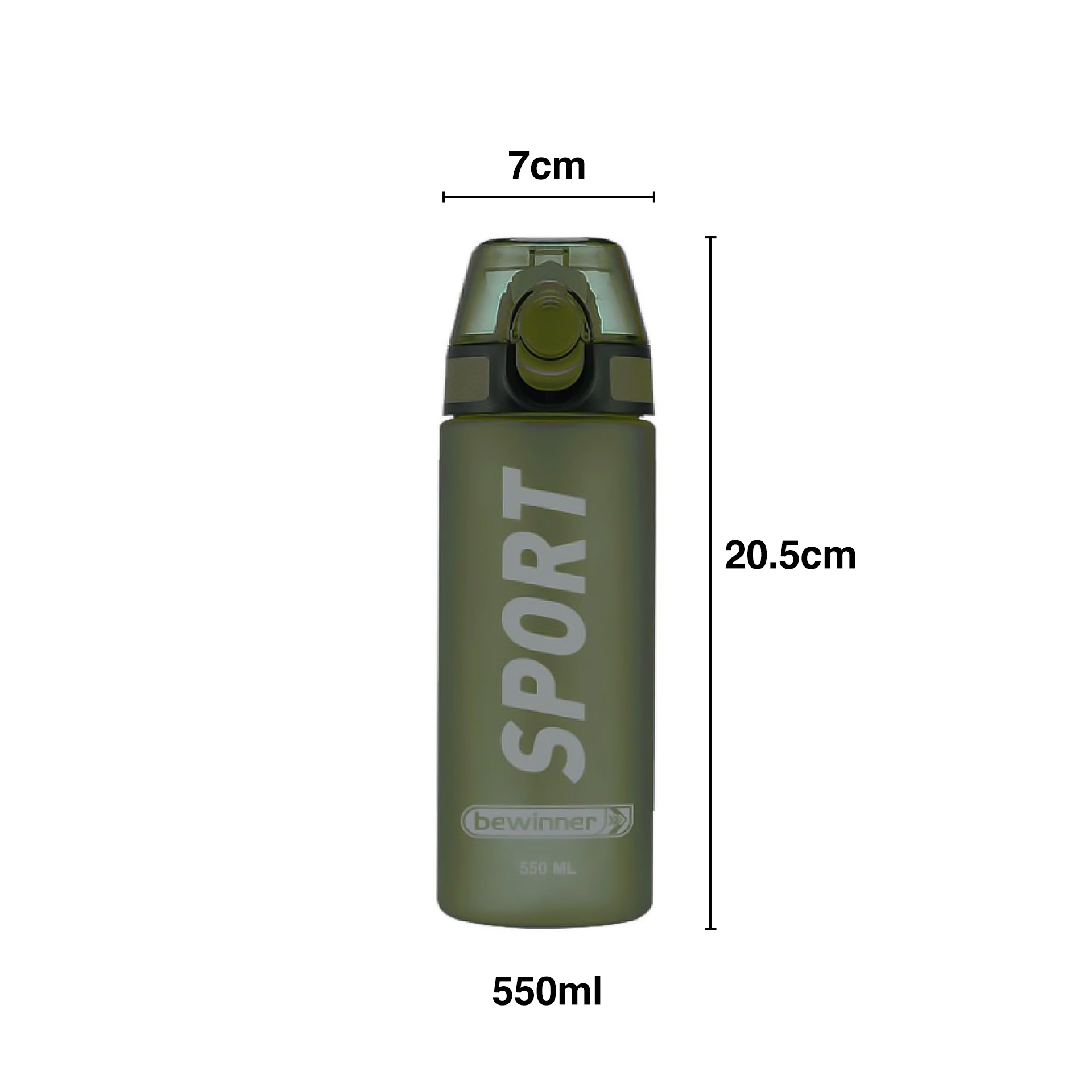 Garrafa Água Bewinner Sport 550ml 7X20.5cm