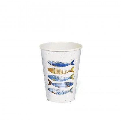 Copo Carto Peixe Redondo 330ml Pack 8