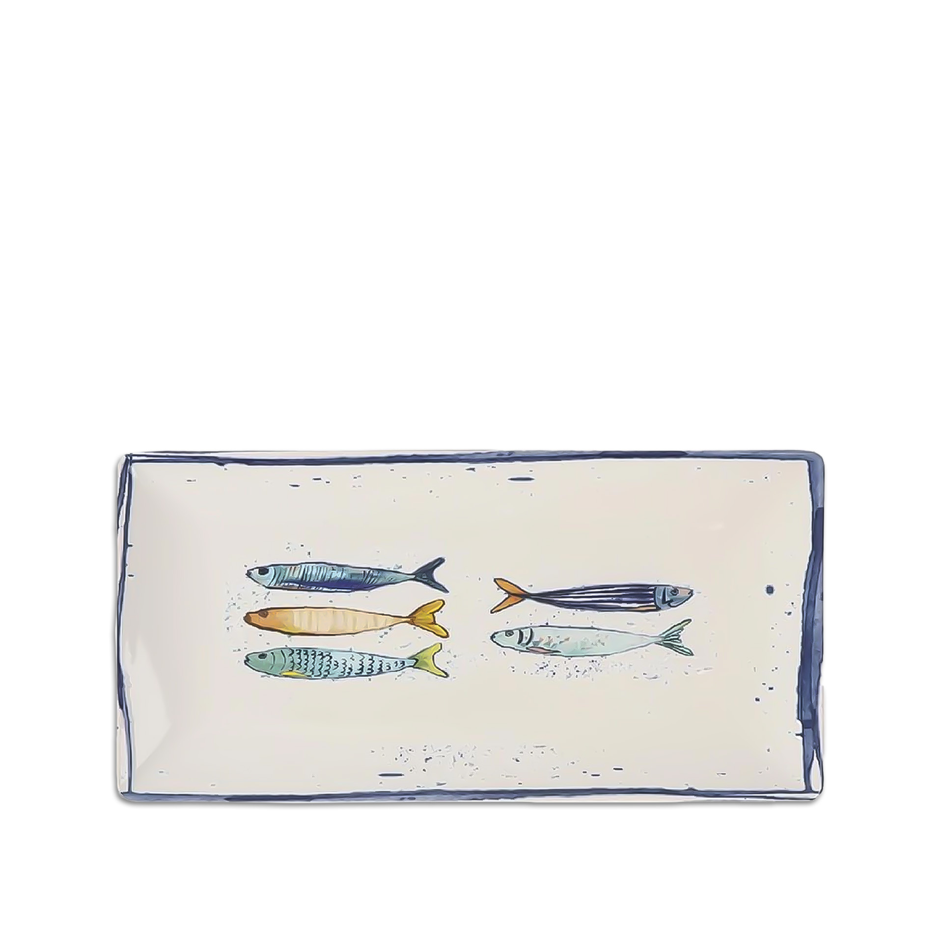Travessa Cerâmica Peixe Retangular 30X15cm