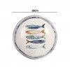 Prato Cermica Peixe Raso Liso 26X2cm