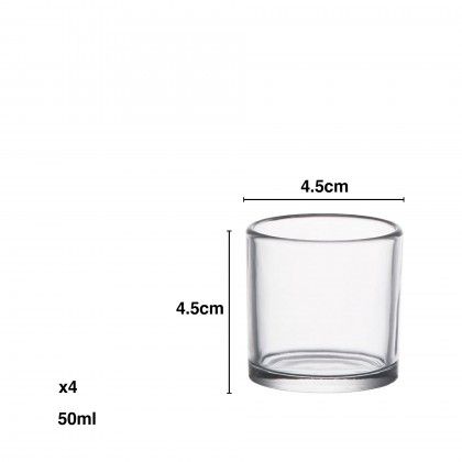 Copo Shot Micy 50ml 4.5X4.5cm Pack 4