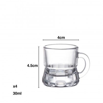 Copo Shot com Asa Dubai 30ml 4X4.5cm Pack 4