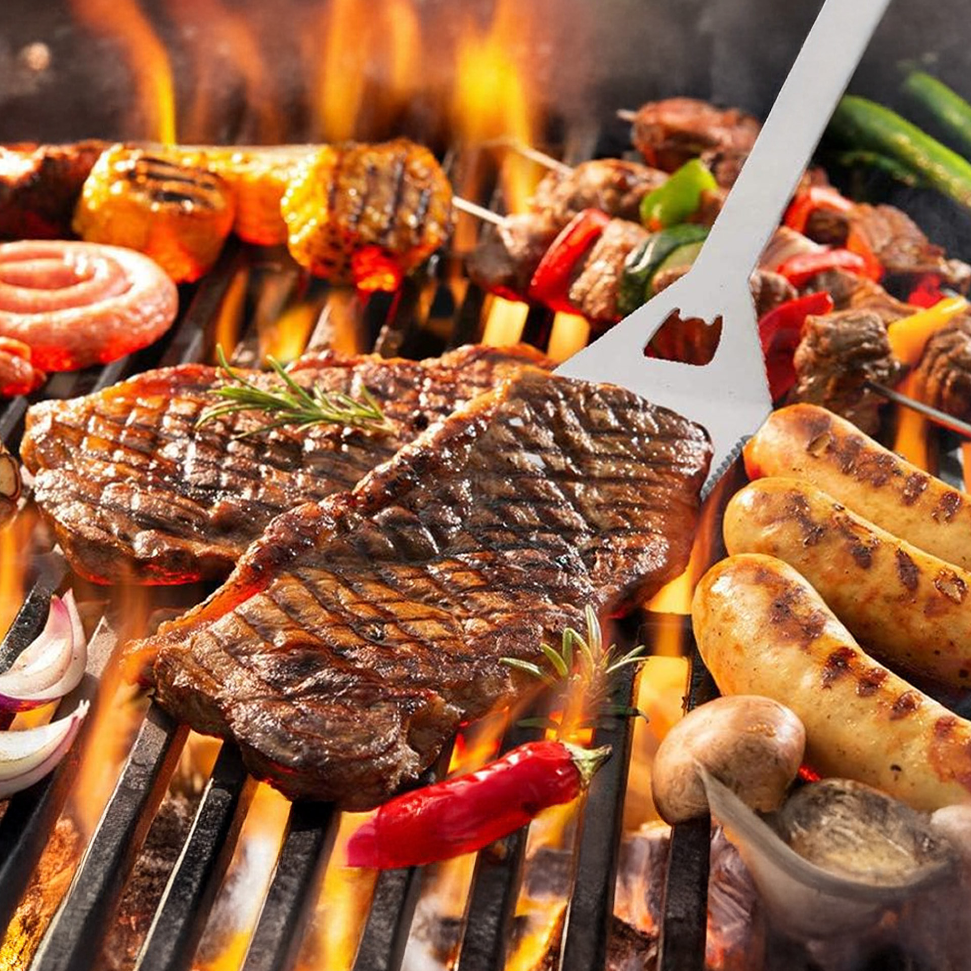 Espátula Barbecue Inox 44cm