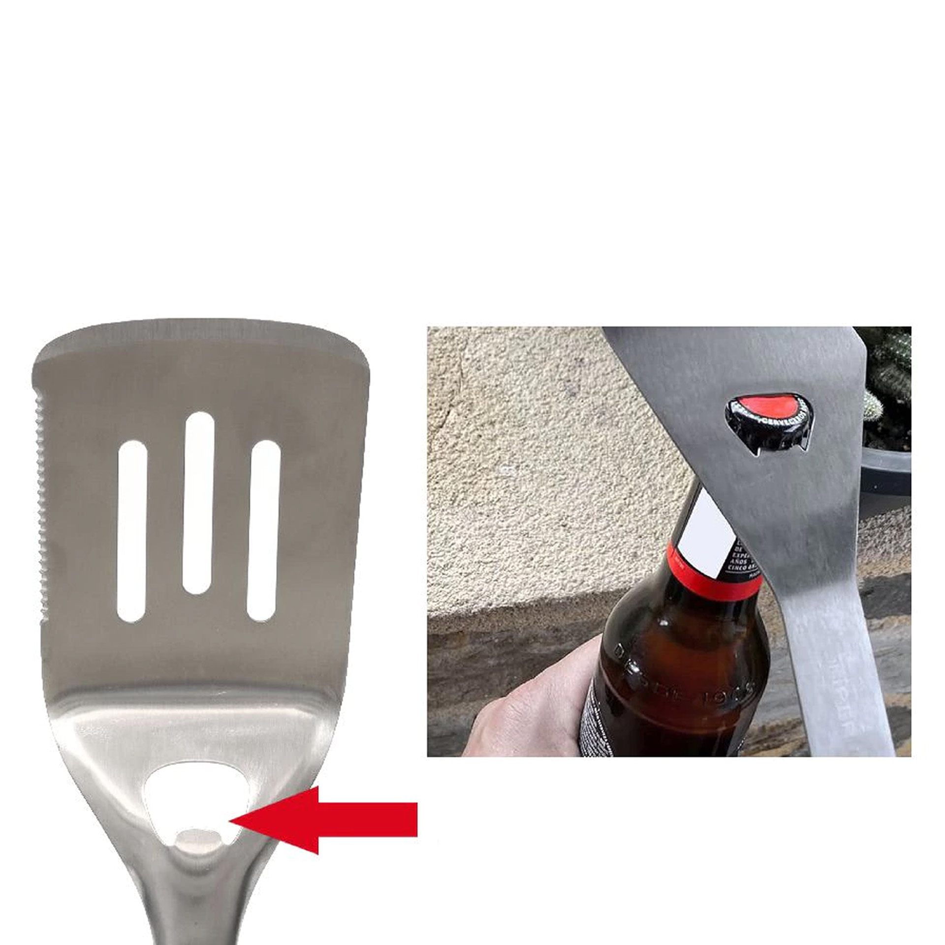 Espátula Barbecue Inox 44cm