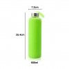 Garrafa Água Vidro / Silicone 600ml 7.2X25.4cm Garrafa Água Vidro / Silicone 600ml 7.2X25.4cm