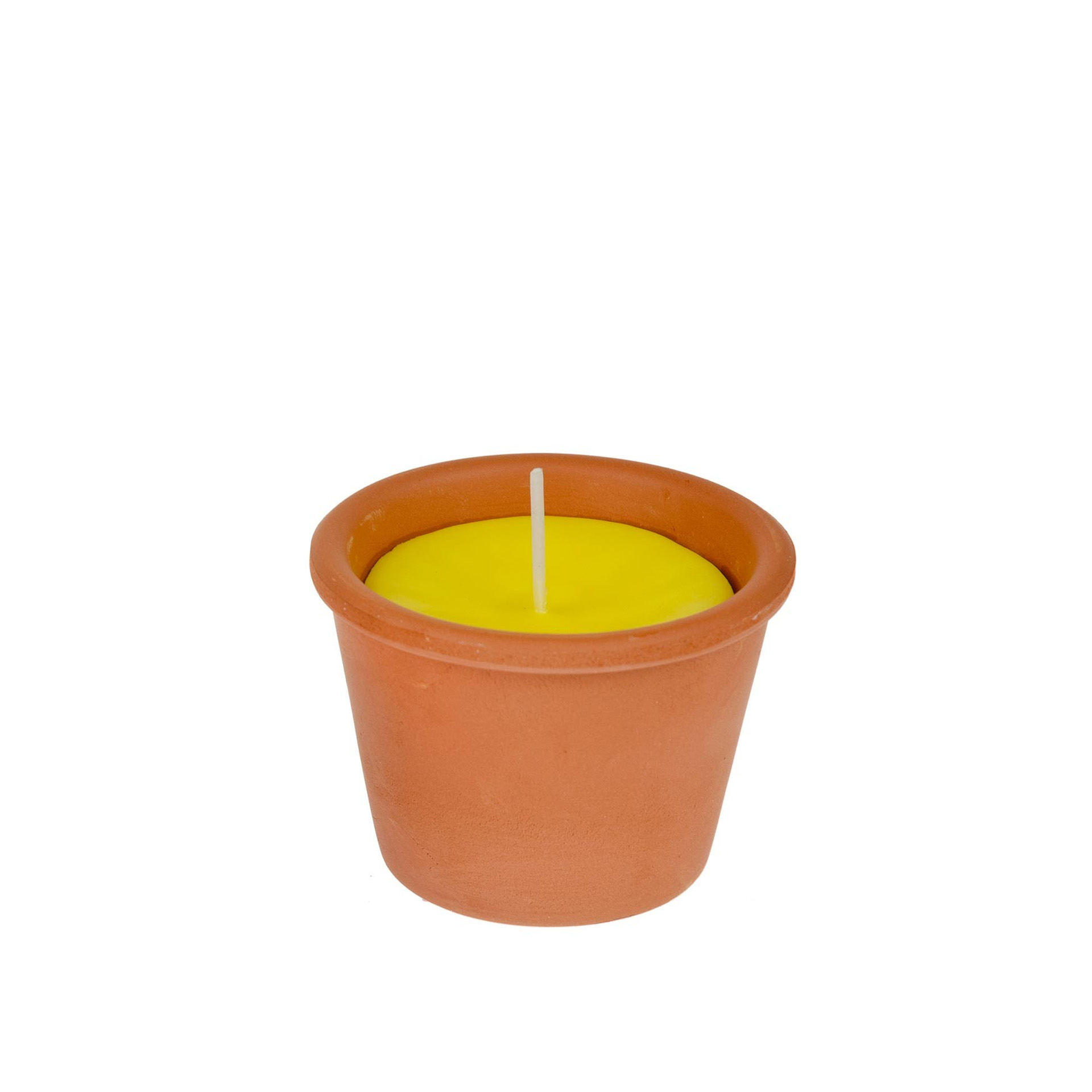 Vela Citronela Vaso Barro 45gr 8X5.7cm