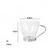 Chvena Vidro Lubeca com Asa Metal 175ml 8.2X7.5cm Pack 2