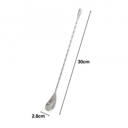 Colher Cocktail Inox 30X2.8cm