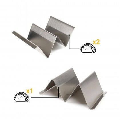 Suporte 2 Tacos Inox 15X10X5cm