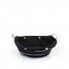 Cesto Po Metal / Tecido Redondo Preto 23X7cm