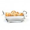 Cesto Pão Metal / Tecido Retangular Branco 29X20X11.7cm Cesto Pão Metal / Tecido Retangular Branco 29X20X11.7cm