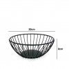 Cesto Po Metal Redondo Preto 20X8cm