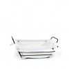 Cesto Pão Metal / Tecido Retangular Branco 29X20X11.7cm Cesto Pão Metal / Tecido Retangular Branco 29X20X11.7cm