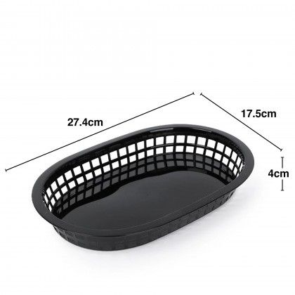 Cesto Po Plstico Oval 27.4X17.5X4cm