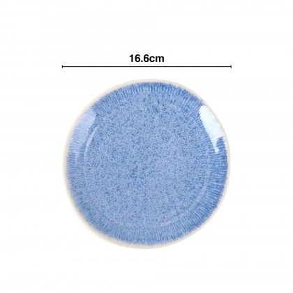 Prato Sobremesa Calobra Redondo Azul 16.6cm