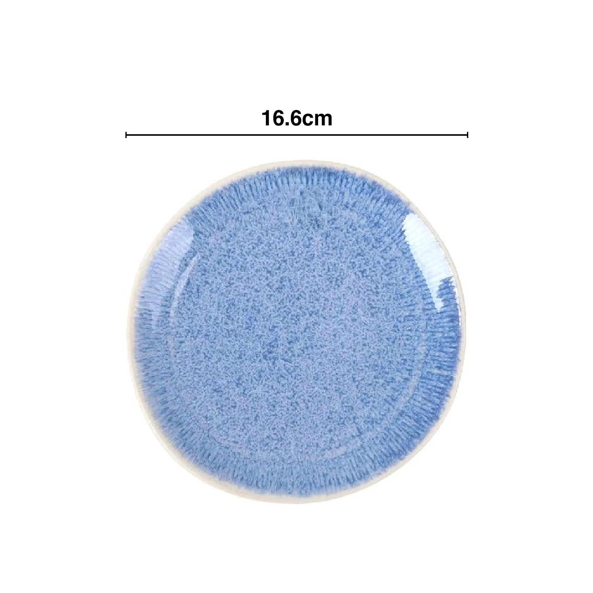 Prato Sobremesa Calobra Redondo Azul 16.6cm