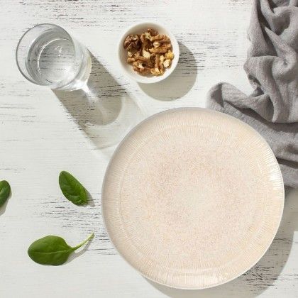 Prato Sobremesa Calobra Redondo Creme 16.6cm