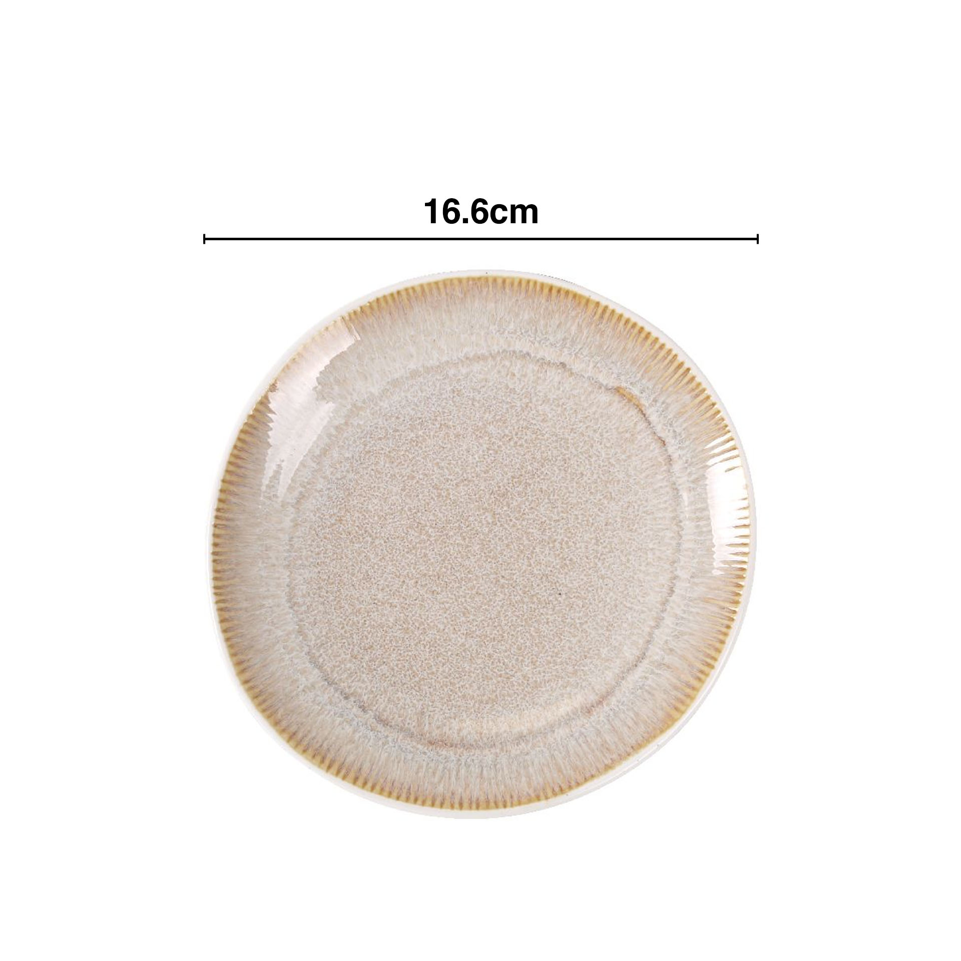 Prato Sobremesa Calobra Redondo Creme 16.6cm